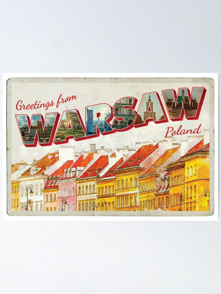 Warsaw Poland Retro Style Vintage Design T-Shirt