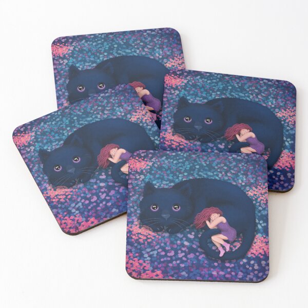 Item preview, Girl and Cat designed and sold by -DearTreehouse-.