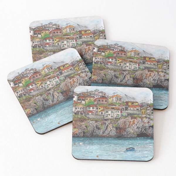 Item preview, Camara de Lobos Maderia, coloridos edificios, Portugal designed and sold by Seaside Dreamer.