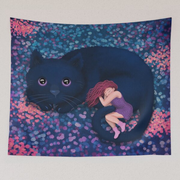 Item preview, Girl and Cat designed and sold by -DearTreehouse-.