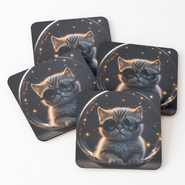 Item preview, ClassyGlassCats - Cat 2 designed and sold by ryanrunyonart.