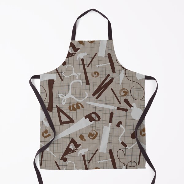 Item preview, Carpenters Tools in Brown, Woodworking Pattern, Craftsman Gift designed and sold by TheTradesStore.