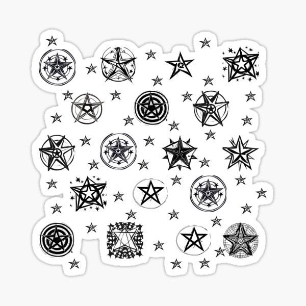 Five Pointed Star Stickers for Sale