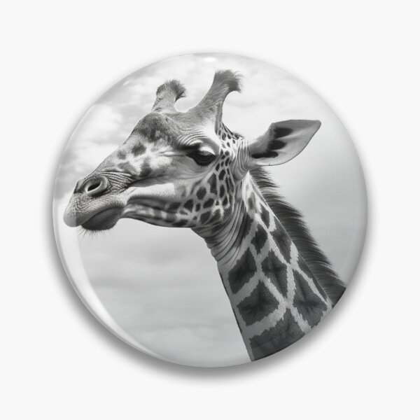 Item preview, Tall and Spotted: Black and White Giraffe Photo designed and sold by Studio-Canvas.