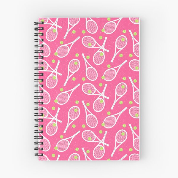 Item preview, White tennis rackets on pink designed and sold by ArtbyCouture.