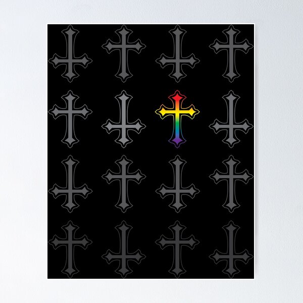 Item preview, More Goth Rainbow Pride Crosses designed and sold by TheirChoice.