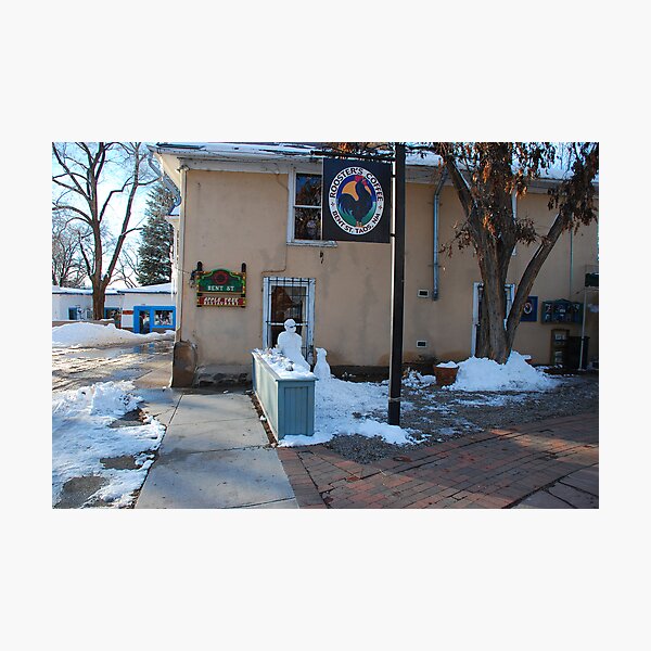 Snowman & Dog Photographic Print