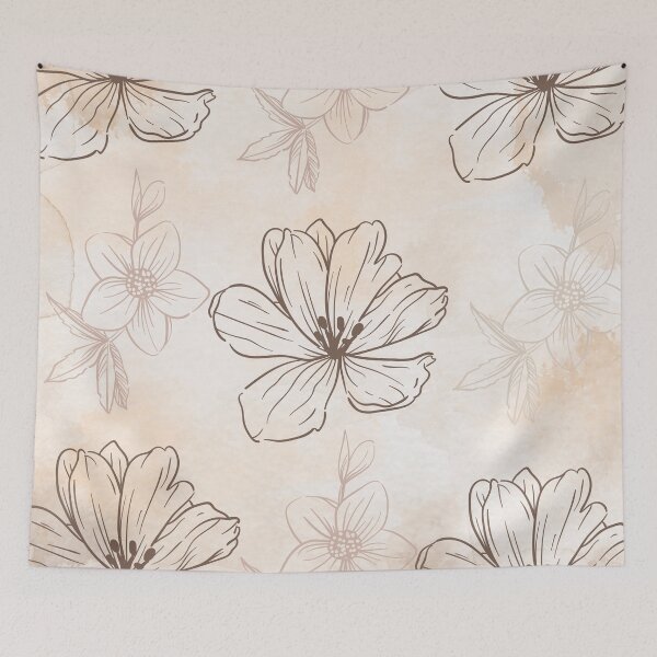 Artikelvorschau, Beige Blumen entworfen und verkauft von KBMeyer.