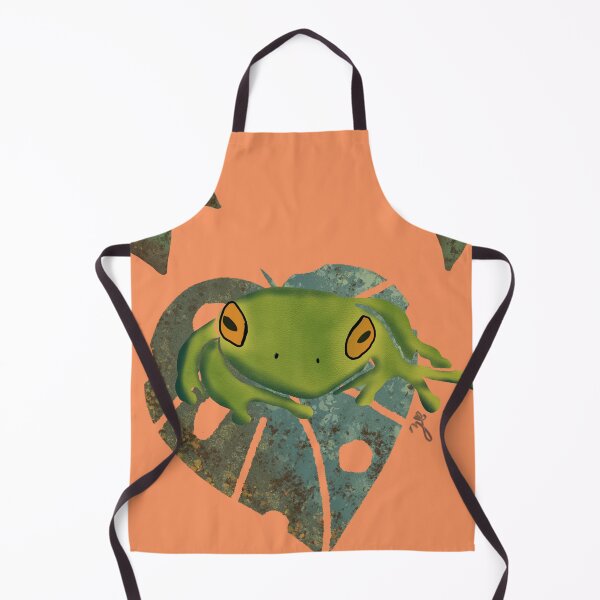 Item preview, tree frog peach background designed and sold by Artful Things.