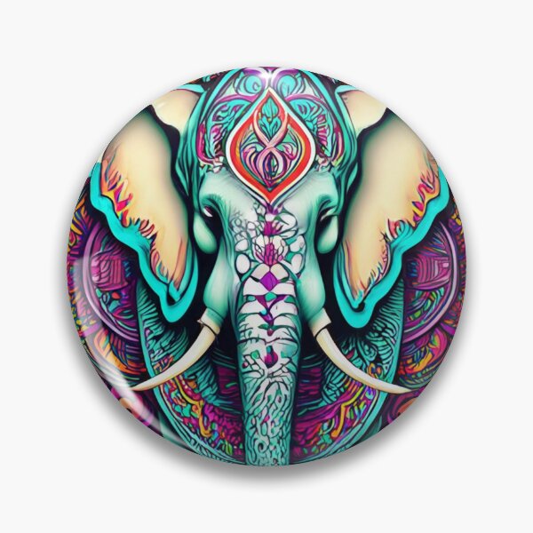 Artikelvorschau, Elefant, umgeben von Mandalas entworfen und verkauft von amazingtraits.