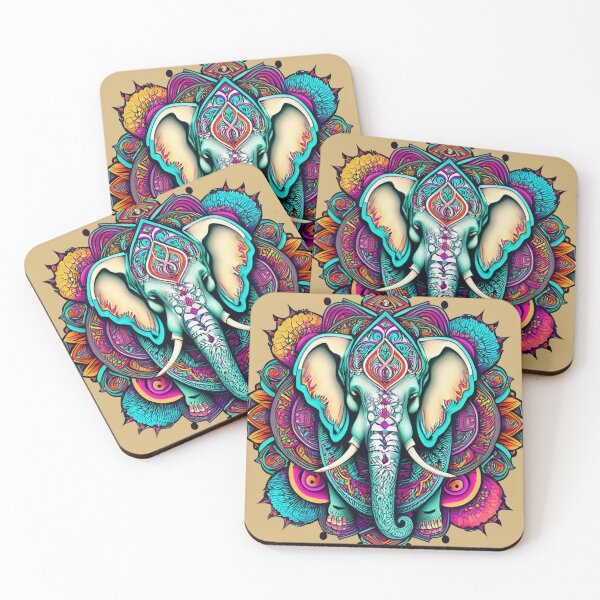 Item preview, Elephant Surrounded by Mandalas designed and sold by amazingtraits.