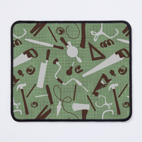 Item preview, Carpenters Tools in Green Small Scale, Woodworking, Tradesman Gift designed and sold by TheTradesStore.