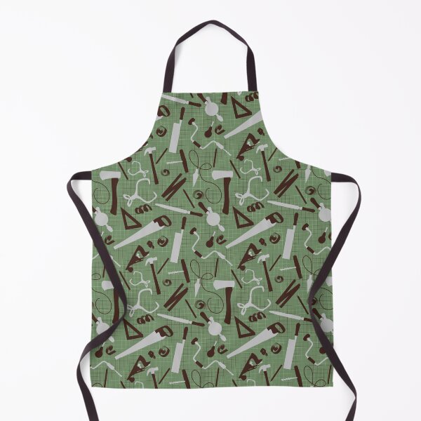 Item preview, Carpenters Tools in Green Small Scale, Woodworking, Tradesman Gift designed and sold by TheTradesStore.