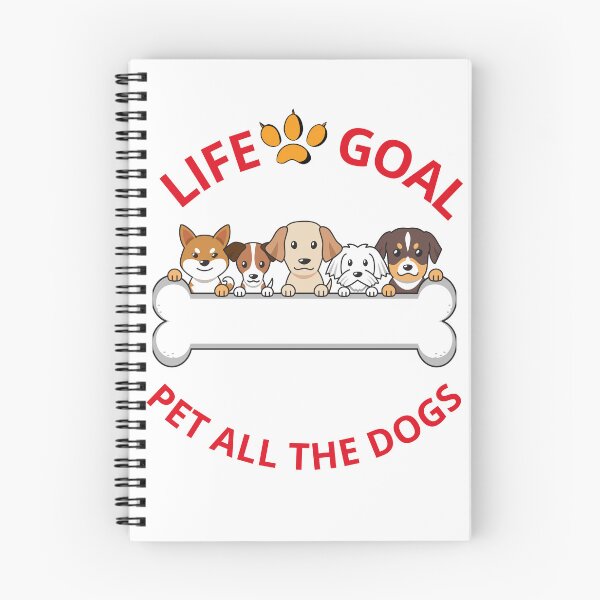 Aperçu de l'œuvre Les objectifs de la vie caressent tous les chiens, cadeau pour les amoureux des chiens créée et vendue par syhamSHOP.