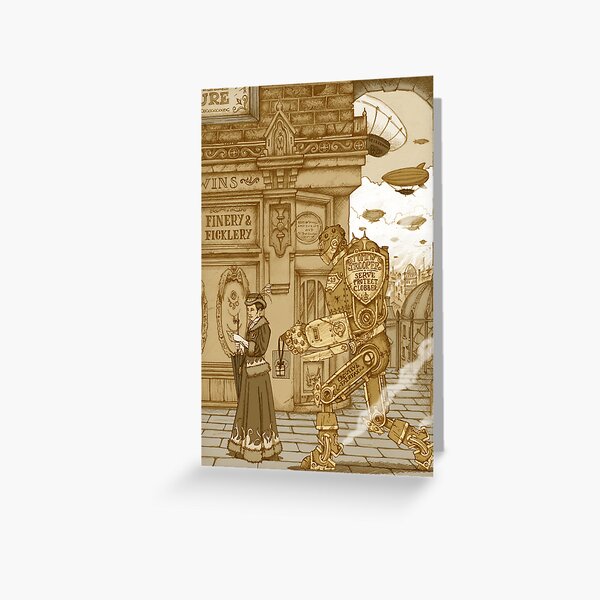 Mrs Morgan goes Shopping Greeting Card