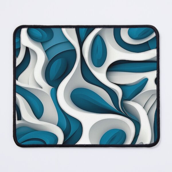 Item preview, Blue and White Biomorphic Art designed and sold by Kybruno's Creations.
