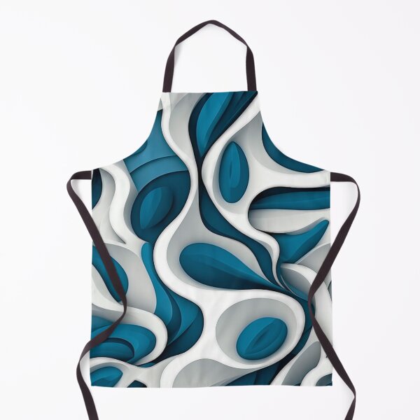 Item preview, Blue and White Biomorphic Art designed and sold by Kybruno's Creations.