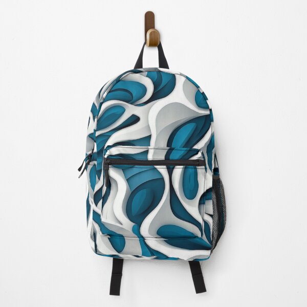 Item preview, Blue and White Biomorphic Art designed and sold by Kybruno's Creations.
