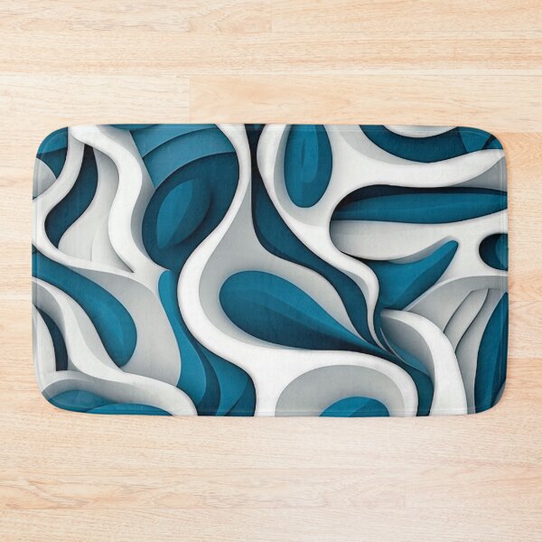 Item preview, Blue and White Biomorphic Art designed and sold by Kybruno's Creations.