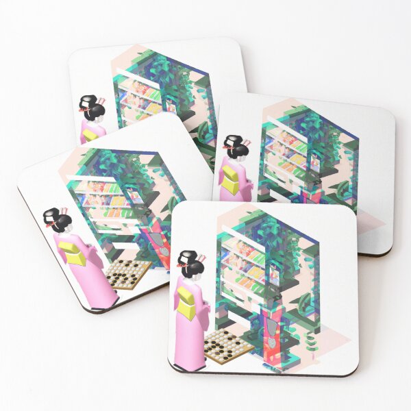 Item preview, Geisha playing go against a vending machine  designed and sold by Omniumae.