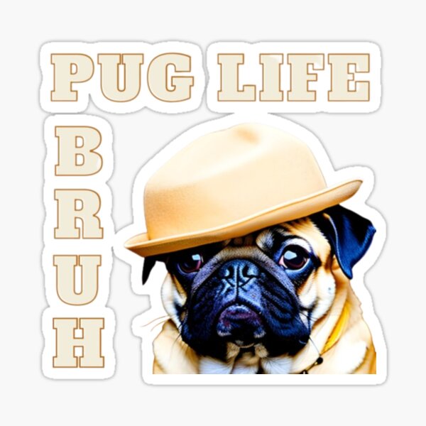Vista previa del artículo con la obra «Vida Pug», diseñado y vendido por BabyyPiscess99.