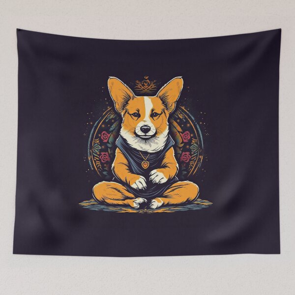 Item preview, Corgi doing yoga designed and sold by Liededrom..