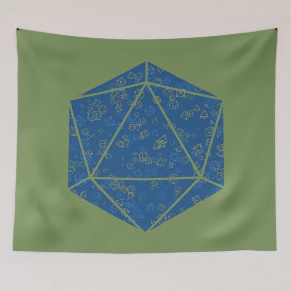 Item preview, D20 Dice Hoard - Blue, Gold, and Green designed and sold by AvengingSassy.