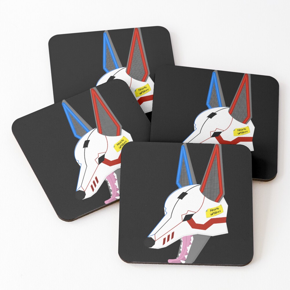 Aperçu de l'œuvre Dessous de verre (lot de 4) créée et vendue par NearlyWolves.