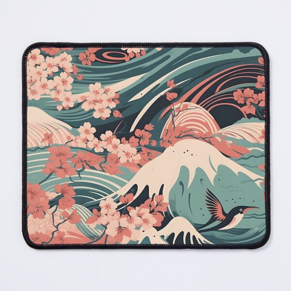 Item preview, Seamless Japanese pattern on the theme of sakura blossom. Simple seamless pattern for fabric, textile, gift wrap, and wallpaper. designed and sold by SeamlessGuru.