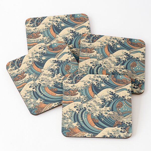 Item preview, Seamless Japanese pattern on the theme of ocean waves. Simple seamless pattern for fabric, textile, gift wrap, and wallpaper. designed and sold by SeamlessGuru.