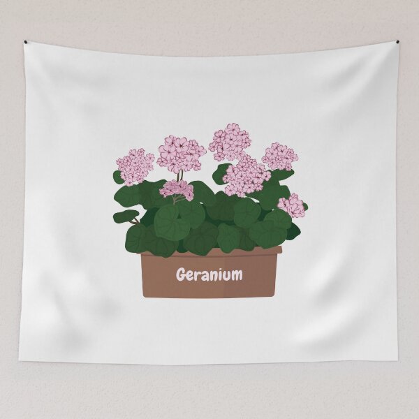 Item preview, Pink Geranium Flowers in the Pot  designed and sold by silviaol.