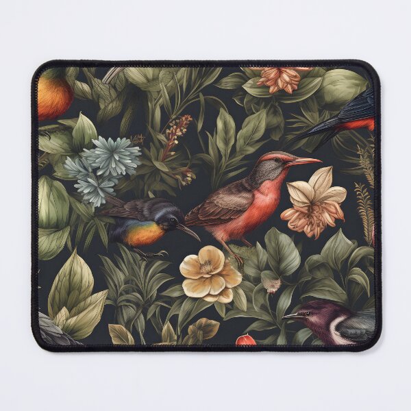 Item preview, Tropical Birds in a Jungle Forest - Colorful Flowers and South Pacific Vibe designed and sold by lolomastudio.