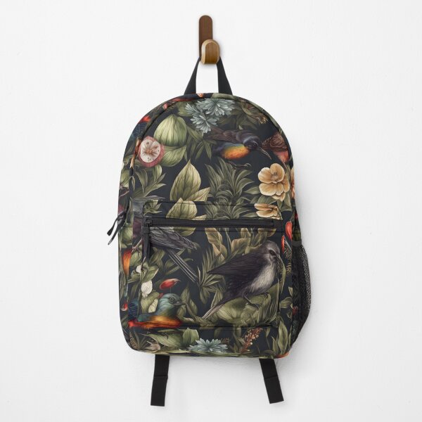 Item preview, Tropical Birds in a Jungle Forest - Colorful Flowers and South Pacific Vibe designed and sold by lolomastudio.