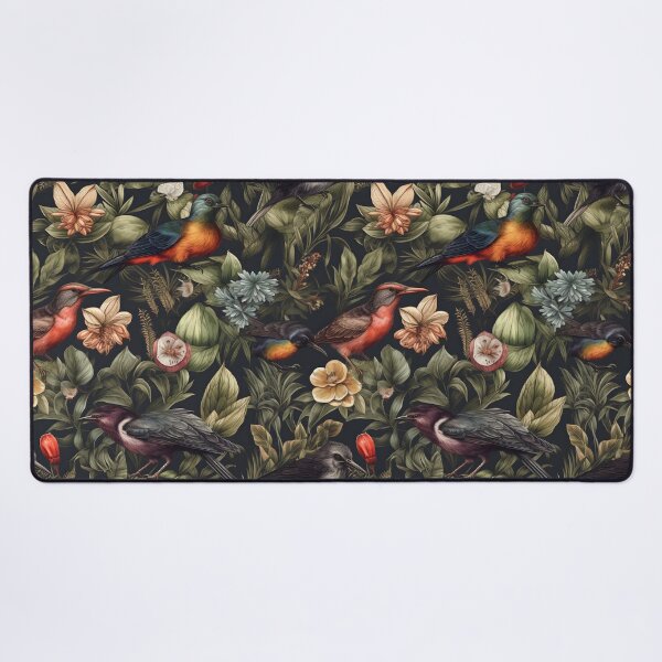 Item preview, Tropical Birds in a Jungle Forest - Colorful Flowers and South Pacific Vibe designed and sold by lolomastudio.