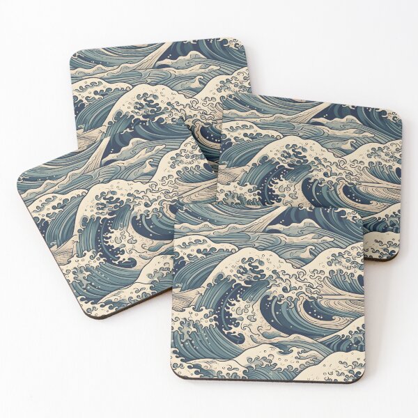 Item preview, Seamless Japanese pattern on the theme of ocean waves designed and sold by SeamlessGuru.