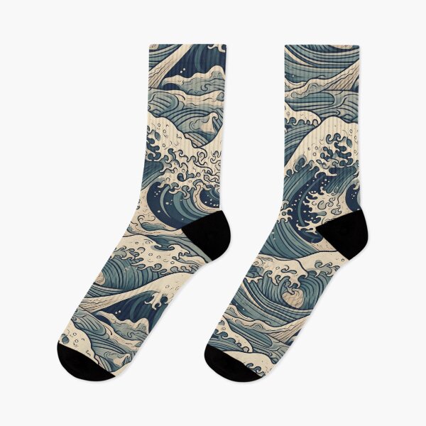 Item preview, Seamless Japanese pattern on the theme of ocean waves designed and sold by SeamlessGuru.