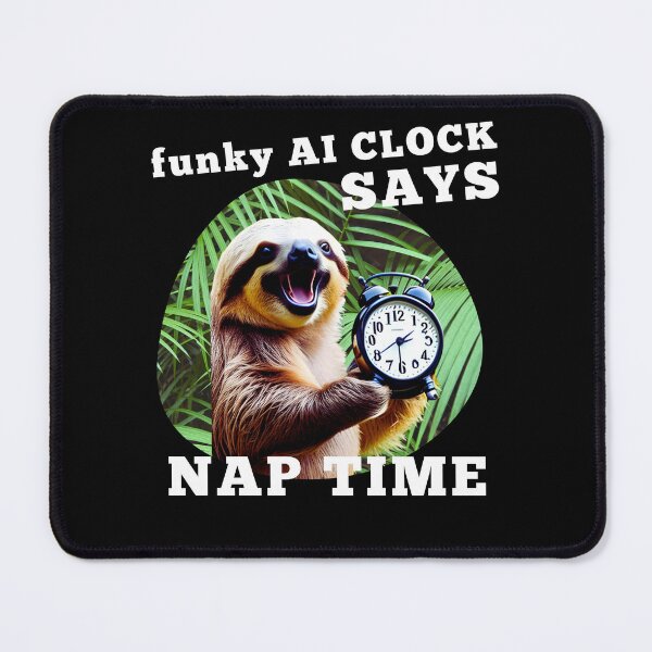 Item preview, Funky sloth AI clock designed and sold by rocklegends99.