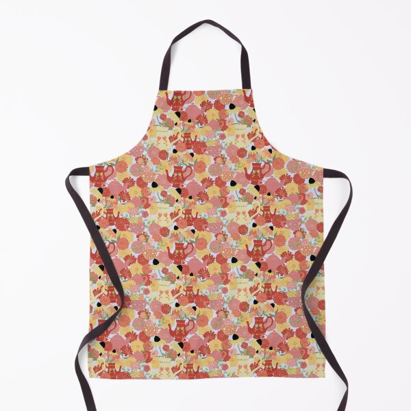 Item preview, Teapots and Zinnias designed and sold by Katherine Mills .