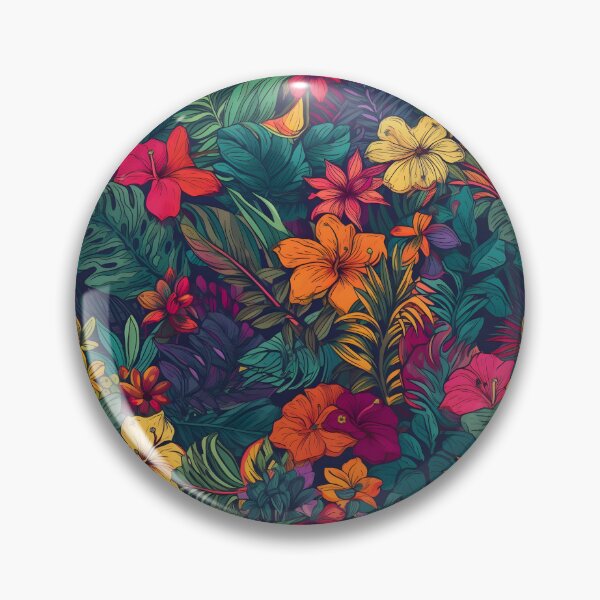 Item preview, Tropical Flowers and Leaves in Rainbow Colors - Neon and Vibrant Design designed and sold by lolomastudio.
