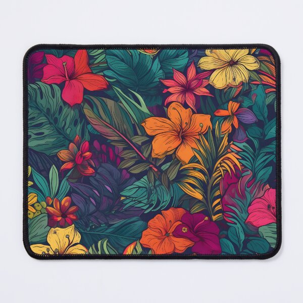 Item preview, Tropical Flowers and Leaves in Rainbow Colors - Neon and Vibrant Design designed and sold by lolomastudio.