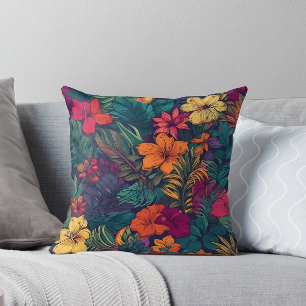 Item preview, Tropical Flowers and Leaves in Rainbow Colors - Neon and Vibrant Design designed and sold by lolomastudio.