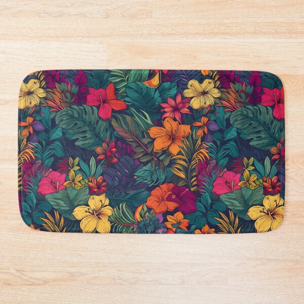 Item preview, Tropical Flowers and Leaves in Rainbow Colors - Neon and Vibrant Design designed and sold by lolomastudio.