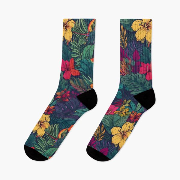 Item preview, Tropical Flowers and Leaves in Rainbow Colors - Neon and Vibrant Design designed and sold by lolomastudio.
