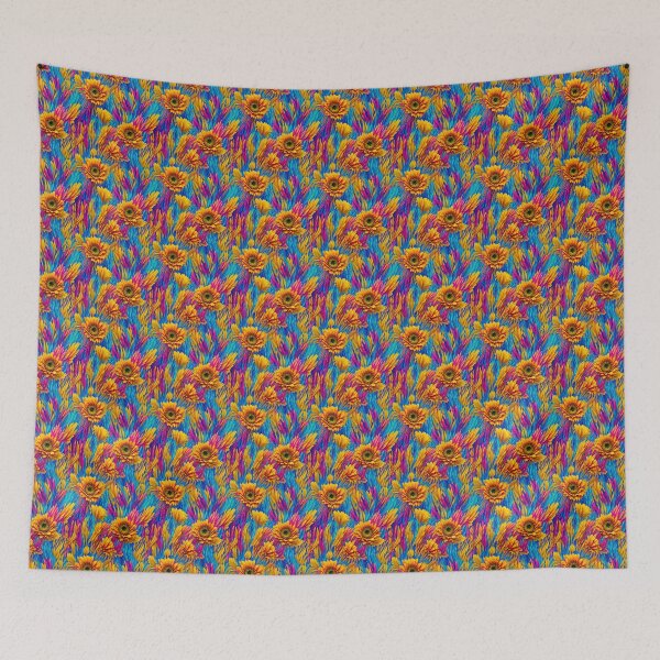 Item preview, Rainbow Flower Repeating seamless high color designed and sold by Ritchie-Dee.