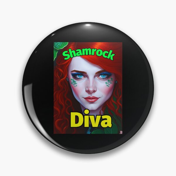 Artikelvorschau, Kleeblatt-Diva-rotes Haar-Grün entworfen und verkauft von IrishPOD.