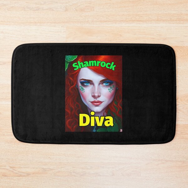 Item preview, Shamrock Diva Red Hair Green designed and sold by IrishPOD.