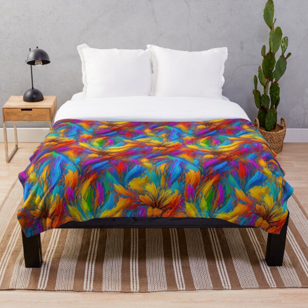 Aperçu de l'œuvre Modèle sans couture de fleur arc-en-ciel répétitif très complexe et de haute couleur créée et vendue par Ritchie-Dee.