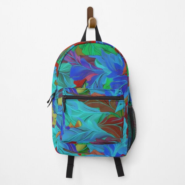 Item preview, Vibrant Leaves (blue & red) designed and sold by GammarayPrints.