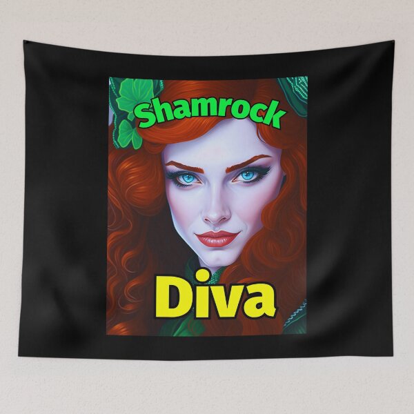 Item preview, Shamrock Diva Red Hair designed and sold by IrishPOD.