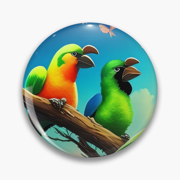 Artikelvorschau, Tropische Fantasievögel mit Blättern und Himmel entworfen und verkauft von Dragan Kitic.
